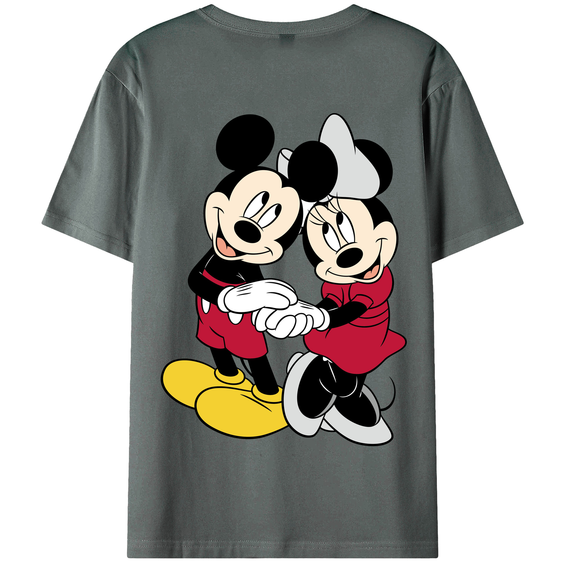 （画像用） ミッキーマウス Mickey Mouse 綿100％半袖Tシャツ（背面プリント）